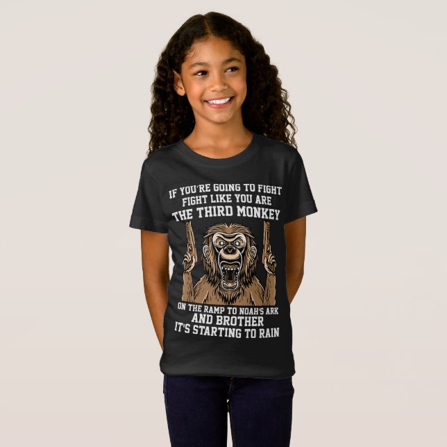 Camiseta Se você é luta indo como você é o ó macaco (Frente Completa)