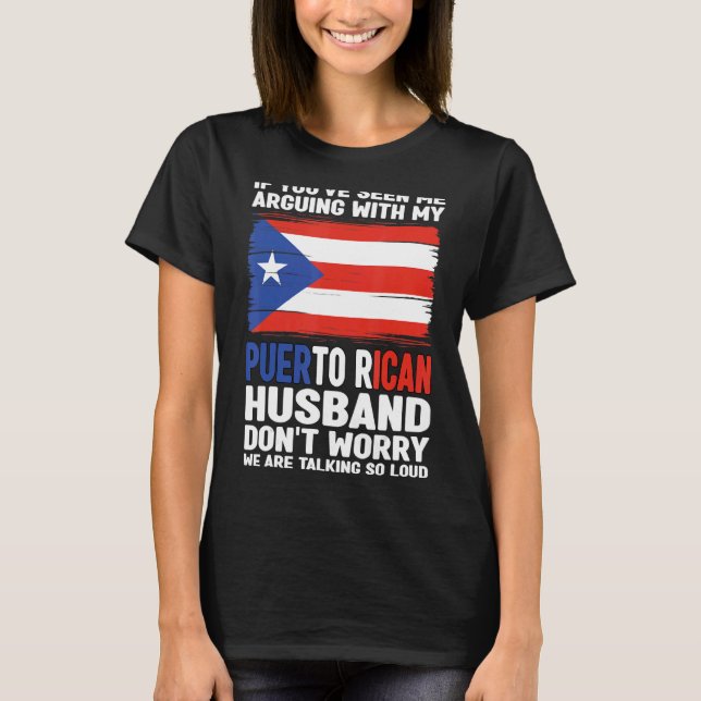 Camiseta se você é o marido porto-riquenho Puerto rico Puer (Frente)
