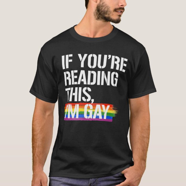 Camiseta Se você está lendo isso eu sou gay (Frente)