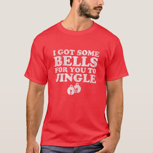 Camiseta Se Você Jingle Meus Sinos Engraçado Suor De Natal  (Frente)