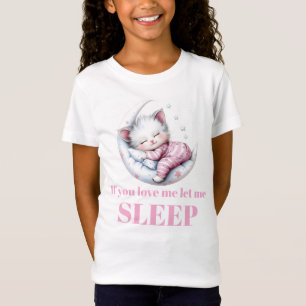 Camiseta Se você me ama Sleeping Kitty