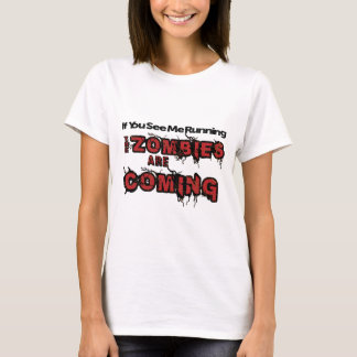Camiseta Se você me vê os zombis Running estão vindo
