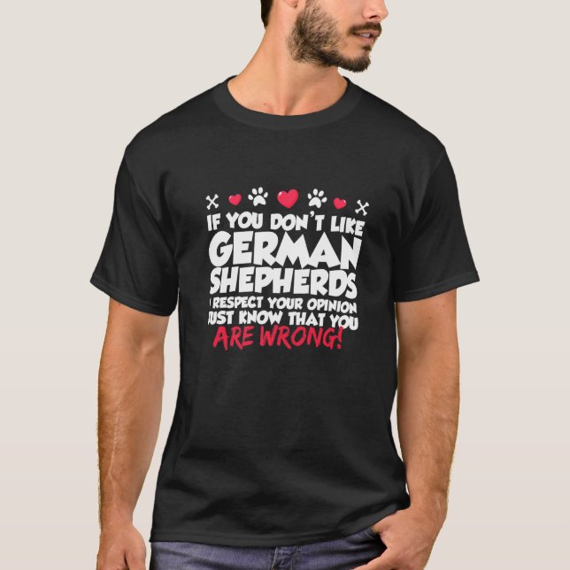Camiseta Se Você Não Gosta De German shepherd (Frente)
