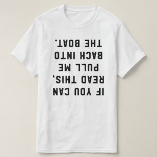 Camiseta Se você pode ler esta tração mim de novo no barco