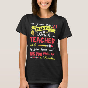Camiseta Se Você Puder Ler Este Obrigado Um Professor Ef Yo