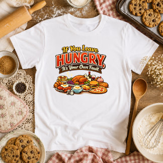 Camiseta Se Você Sair com Fome, É Sua Própria Culpa citação