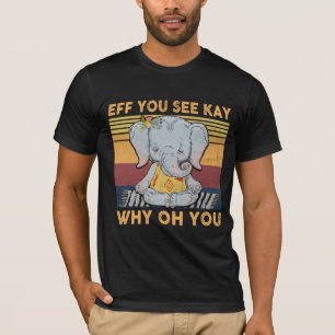 Camiseta Se Você Vê Por Que Você, Elefante Vintage Yoga