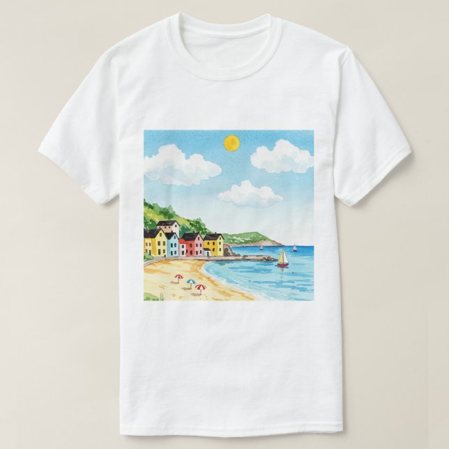 Camiseta Sea and beach (Frente do Design)