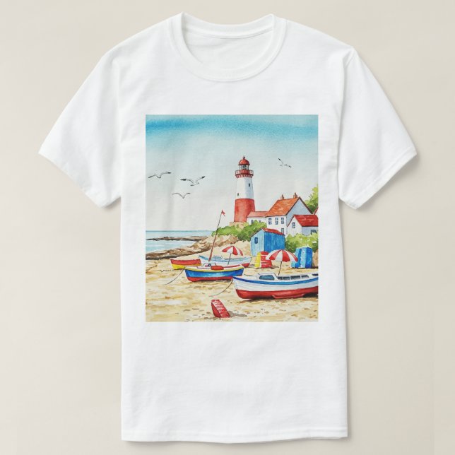 Camiseta Sea and beach (Frente do Design)