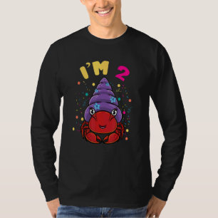 Camiseta Sea Animal Im 2 Hermit Crab segundo aniversário