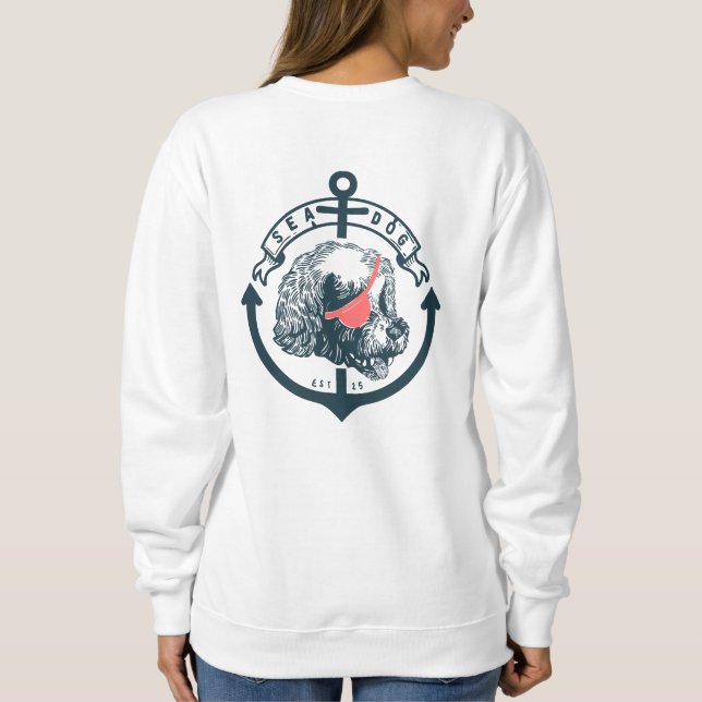 Camiseta Sea Dog Jumper para ela (Verso)