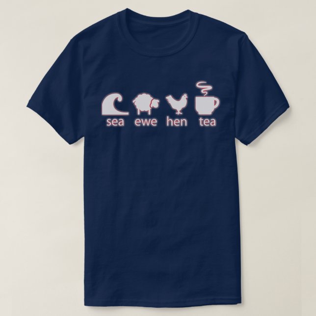 Camiseta Sea Ewe Hen Tea (Frente do Design)