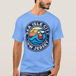 Camiseta Sea Isle City New Jersey Nj Ondas Náuticas 2