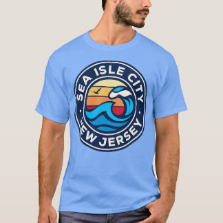 Camiseta Sea Isle City New Jersey Nj Ondas Náuticas 2
