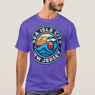 Camiseta Sea Isle City New Jersey Nj Ondas Náuticas 8