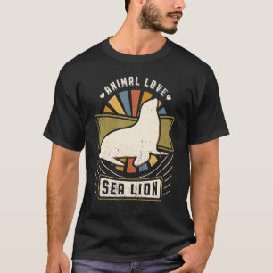 Camiseta Sea Lion Vintage Classic Retro Animal