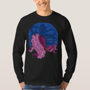Camiseta Sea Monster Ocean Amante de os animais Kraken Retr