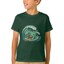 Sea Monster Surfing Giant Wave – Funny Ocean Creat