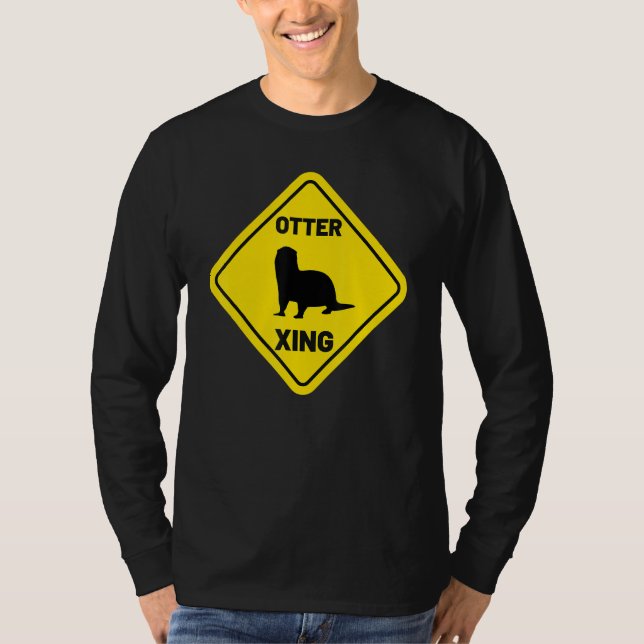 Camiseta Sea Otter Xing  Animal  Women's River Otter (Frente)