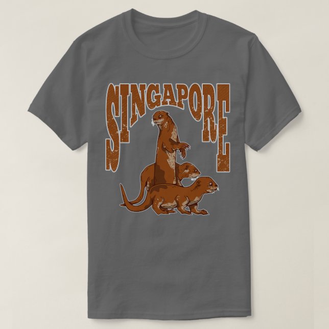 Camiseta Sea Otters Singapura (Frente do Design)