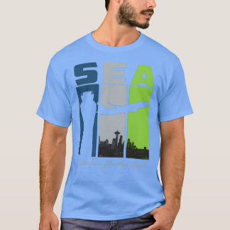 Camiseta SEA Seattle Tacoma Aeroporto Internacional Mar Tac