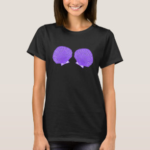 Camiseta Sea Shell Mermaid Bra Costume Tee Halloween