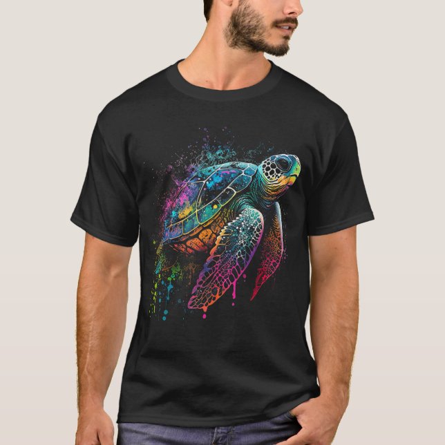 Camiseta Sea Turtle Beach Lover Ocean Animal Graphic Novelt (Frente)