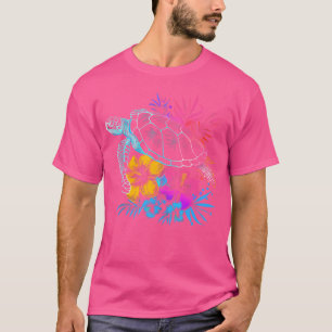 Camiseta Sea Turtle Hawaii Flowers Hawaii Scuba Diving Di
