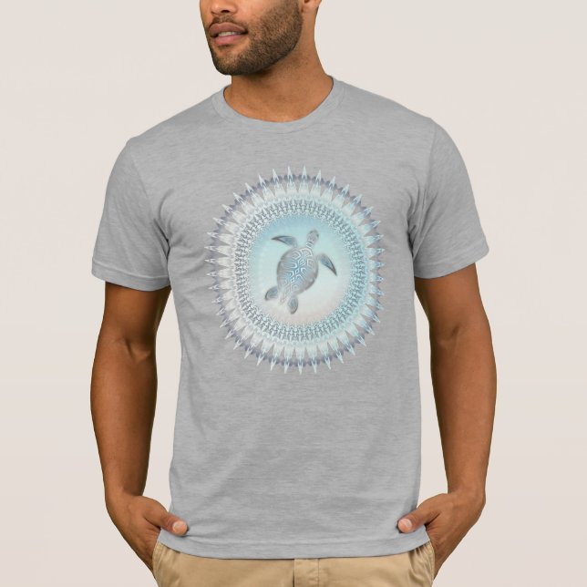 Camiseta Sea Turtle Mandala - Estilo de Praia (Frente)