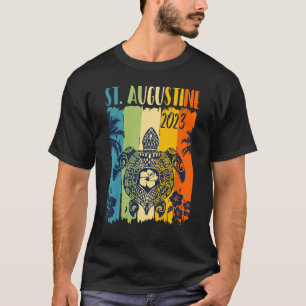 Camiseta Sea Turtle Retro Rua Augustine Florida Família Vac