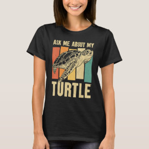 Camiseta Sea Turtle Tortoise Retro Vintage Pergunte-Me Sobr
