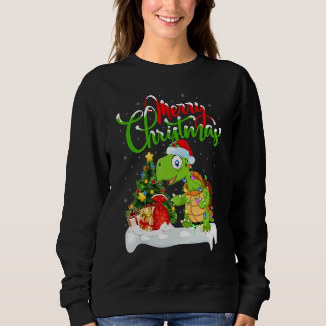 Camiseta Sea Turtle  Xmas Decorations Santa Sea Turtle Chri (Frente)