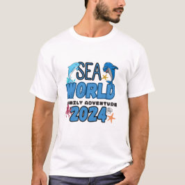 Camiseta Sea World Family Adventure 2024, férias familiares