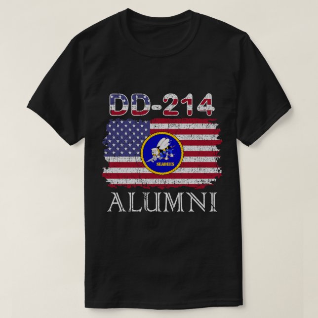 Camiseta Seabees Alumni Dd-214 Seabees Veteran Dd214 Gift T (Frente do Design)