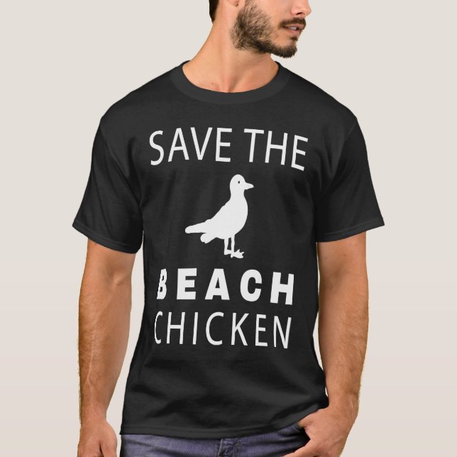Camiseta Seagull Salve O Frango Da Praia (Frente)