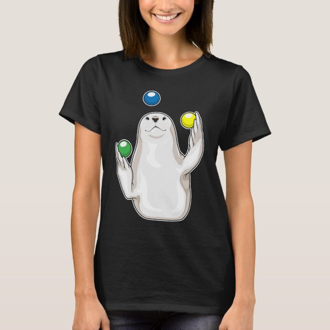 Camiseta Seal Juggler Juggle (Frente)
