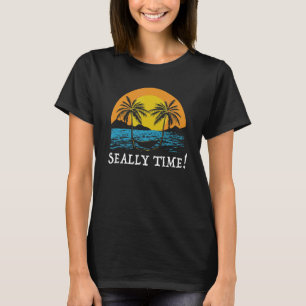 Camiseta Seally Time Engraçado Praia Humor Oceano Sarcástic