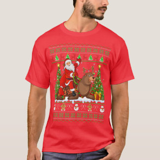 Camiseta Seals Lover Funny Ugly Santa Riding Seals Christma