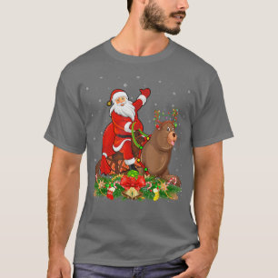 Camiseta Seals Xmas Matching Funny Santa Riding Seals Chris