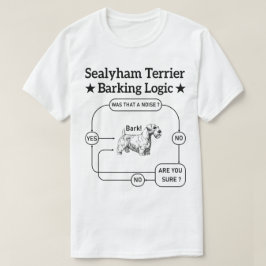 Camiseta Sealyham Terrier Barking Logic Engraçado Cachorro 
