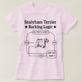 Camiseta Sealyham Terrier Barking Logic Engraçado Cachorro 