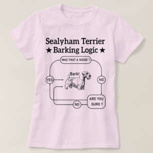 Camiseta Sealyham Terrier Barking Logic Engraçado Cachorro 