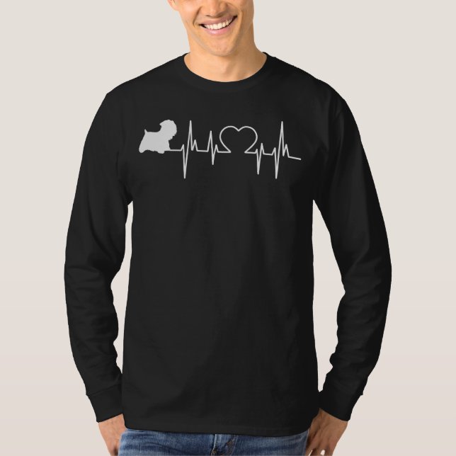 Camiseta Sealyham Terrier Dog Hearbeat (Frente)