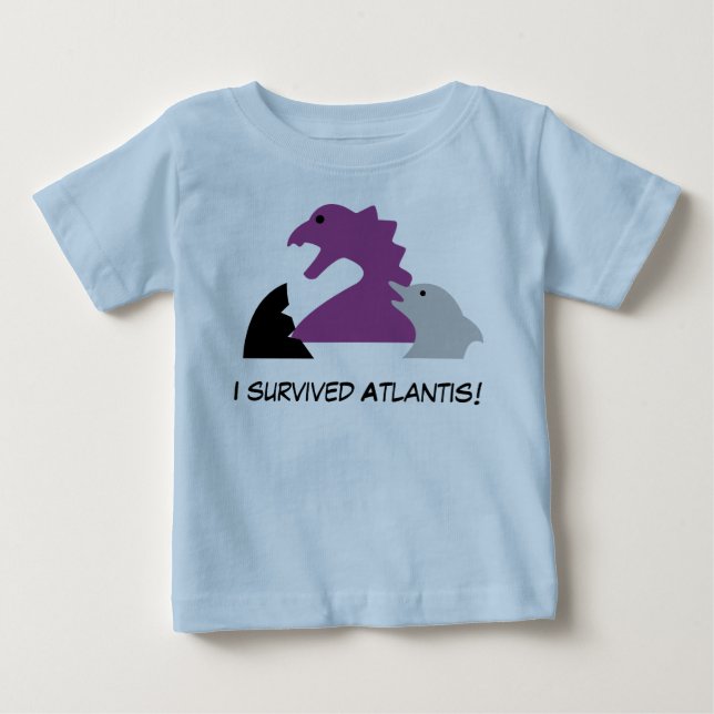 Camiseta Seameeples - j survived Atlântida (Frente)