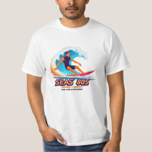 Camiseta Seas na década de 80 - Retorna Surfer Power Wave T