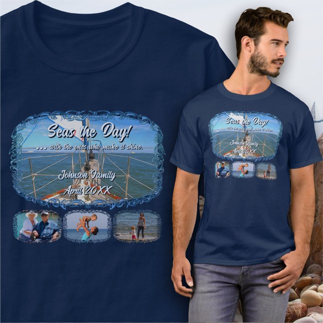 Camiseta Seas the Day Sailing 0869 (Criador carregado)