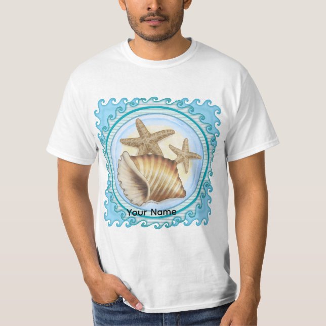 Camiseta Seashell and Starfish (Frente)