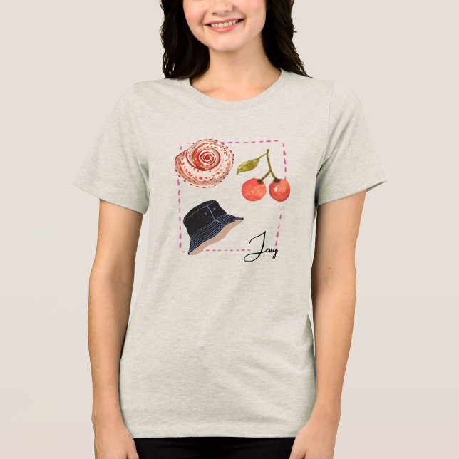Camiseta Seashell Personalizado E Cherry Fisher Inspirados (Frente)