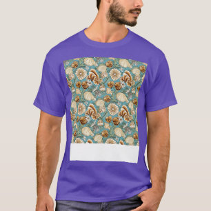 Camiseta Seashell Seamless Patterno Sea Shell Clam Beach Se