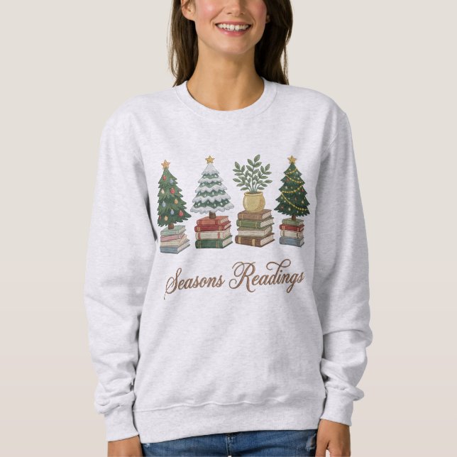 Camiseta Season’s Readings Christmas Book Lover Sweatshirt (Frente)
